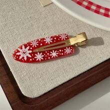 10pcs/Set Candy Christmas Socks Gift Reindeer New English Letter Christmas Hair Clips - Multicolor - View 8