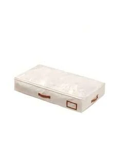 1/2/4pcs Large Underbed Storage Containers With Handles And Label Holders, Extra Thick Fabric Underbed Trash Cans, Wardrobe Storage Bags For Clothes, Blankets, Sweaters, Quilts, Foldable Flat Underbed Storage Boxes, Moisture-Proof Organizer Storage Bags - Multicolor - View 11