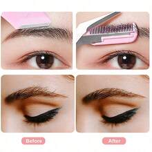 3-Color Eyebrow Trimmer Set With Micro-Precision Eyebrow Scissors, Eyebrow Comb And Grooming Scissors - Upgraded Version - View 6