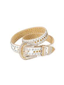 1pc Rhinestone Western Vintage Women's No-Punch Quick Dry Elastic Waist Belt, Suitable For Jeans And Dresses - Belt - View 8