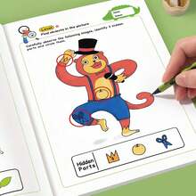 32 Pages Hidden Pictures Book, Find Hidden Objects & Matching Game, Attention & Concentration Training, Visual Perception, Preschool Activity - Multicolor - View 6
