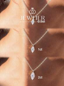 1件垂直眼形項鍊，女性風格，適合日常配戴，派對飾品，精緻珠寶禮物 - 豎向馬眼 - 查看 2