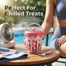 Overnight Oats Containers With Lids, Clear Plastic Storage Jars With Lids, Yogurt Meal Prep Containers, Salad Jars With Strainer, Double Layer Food Jars & Canisters, Portable Overnight Oats Jars With Handle, Cherry Bow Pattern, School Office - Multicolor - View 9