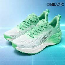 ONEMIX 時尚運動休閒慢跑鞋,舒適吸震、低筒厚底、防滑耐磨 - 翠林綠 - 查看 2