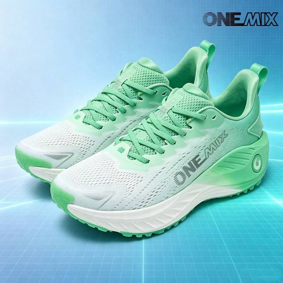 ONEMIX 時尚運動休閒慢跑鞋，舒適吸震、低筒厚底、防滑耐磨