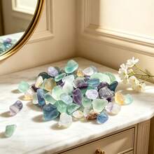 Colorful Fluorite Gravel, Mixed Color Fluorite Crushed Stones, Suitable For Aquarium, Fish Tank, Flower Pot, Bonsai, Terrarium, Garden Decoration And DIY Crafts - Color - View 1