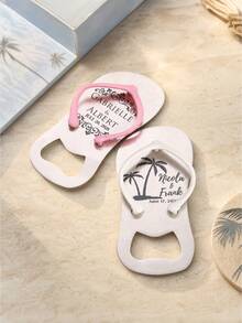 Personalized Flip Flop Bottle Opener, Bulk Wedding Favors, Custom Beach Wedding Gifts, Destination Wedding Favors, Bridal Shower - Multicolor - View 4