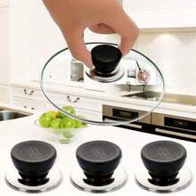 5/10/15pcs Heat-Resistant Pot Lid Replacement Handles, Stainless Steel Base, Universal Glass Lid Accessories For Wok, Frying Pan And Home Cookware - View 11