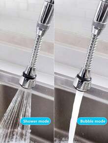 1pc 360° Rotating Faucet Aerator, Water Saving Device, Stainless Steel Anti-Splash Faucet Filter, Modern Anti-Splash Spray Head, Suitable For Home Bathroom, Toilet, Kitchen, Restaurant, Sink And Dishwashing Basin, Kitchen Utensils/Daily Household Use - Multicolor - View 5