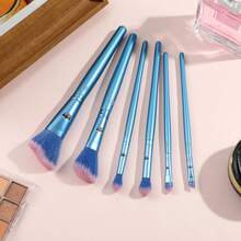 Disney Stitch Themed 6-Piece Cosmetic Makeup Brushes Collection, Angled Blush Contour Eyeshadow Crease Brushes With Cute Character Print And Ergonomic Handle, Travel Portable Beauty Tools Box Set For Smooth Face Powder Application - Multicolor - View 10