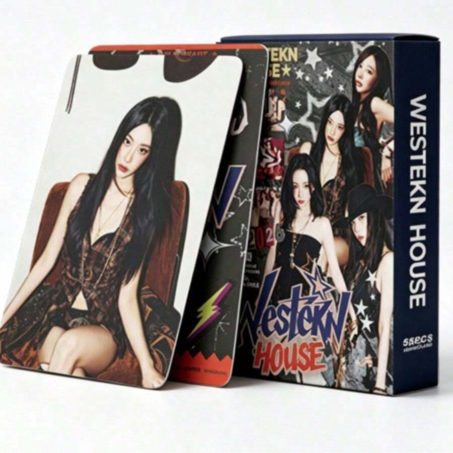55pcs Kartu LOMO Merchandise Selebriti Jennie BP Pink Ink Grup Individual KP OP Terlaris - 1PC - View 1
