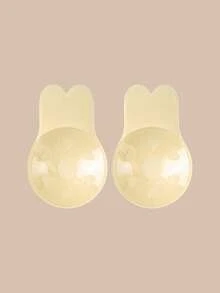 2pcs Reusable Rabbit Ear Silicone Nipple Covers, Lifting Invisible Adhesive Bra Pads - Multicolor - View 8