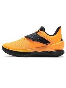 Under Armour Men's Lace-Up Velcro Basketball Shoes FLOW Midsole Lateral Support Grip Change Of Direction Court Sports Shoes - Orange/Black - View 1