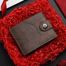 1 buah Dompet Pria: Gaya Pendek, Desain Tipis, Kapasitas Besar, Banyak Kantong, Tampilan Menarik, Dompet Kulit Lembut yang Dipersonalisasi untuk Pria. - MultiWarna - View 10