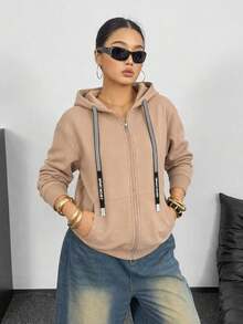 Plus Size Sweatshirts & Hoodies - Camel - View 4