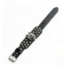 2pcs Punk Style Sports Casual Geometric Design Bracelets, Suitable For Men's Party, Sports, Fashion Wear, Exquisite Bracelet Gift For Men - Black - View 5