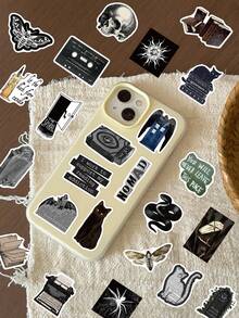 50pcs Dark Academia Stickers For Laptops, Skateboards, Guitars, Helmets, Holiday Parties, Classroom Diy Decorations, And As Holiday Gifts For Good Friends. - A - View 5