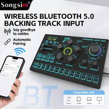 Songsim-SX91 Set Kartu Suara Khusus untuk Live Streaming/Rekaman & Mikrofon Kondensor BM800, Mendukung Transmisi Lossless OTG, Penyesuaian EQ, Kontrol Trek, Penyesuaian Reverb, Pengiring Bluetooth, Kartu Suara Digital Multifungsi, Mikrofon Pengambilan Vokal High-Fidelity, Dilengkapi dengan Kabel Audio OTG 2-in-1/Stand Lengan Boom Logam, Cocok untuk Live Streaming, Rekaman, Gaming, Bernyanyi, Alat Musik - MultiWarna - View 3