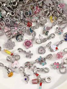 Random Charms Various Themes Beads Pendant For DIY Bracelet Rhinestone Design - Animals/Plants/Flowers/Pets/Sports/Cartoon/Ocean/Family/Stars/Sun - Multicolor - View 3