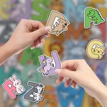 somoving 52pcs Animal Alphabet Stickers - Educational Alphabet Stickers For Kids, Suitable For Water Bottles And Crafting - Multicolor - View 7