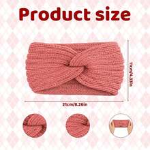 4pcs/Set Knitted Cross Yarn Headband, Women's Ear And Forehead Protector, High Elasticity Wide Hairband, Warm Hair Accessory For Autumn/Winter Travel And Daily Commute - Multicolor - View 2