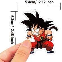 asmodee 50pcs Dragon Ball Anime Stickers Waterproof Luggage Laptop Phone Skateboard Decor Cartoon Graffiti Decals - Multicolor - View 2