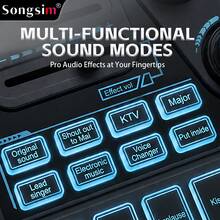Songsim-SX91 Set Kartu Suara Khusus untuk Live Streaming/Rekaman & Mikrofon Kondensor BM800, Mendukung Transmisi Lossless OTG, Penyesuaian EQ, Kontrol Trek, Penyesuaian Reverb, Pengiring Bluetooth, Kartu Suara Digital Multifungsi, Mikrofon Pengambilan Vokal High-Fidelity, Dilengkapi dengan Kabel Audio OTG 2-in-1/Stand Lengan Boom Logam, Cocok untuk Live Streaming, Rekaman, Gaming, Bernyanyi, Alat Musik - MultiWarna - View 6