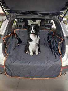1PC Waterproof Car Trunk Protector Mat, Universal Pet Seat Cover, Durable Anti-Scratch Waterproof Pet Supplies, Suitable For Luxury Cars, Family Cars, SUVs, Pickups And Trucks - Black - View 6
