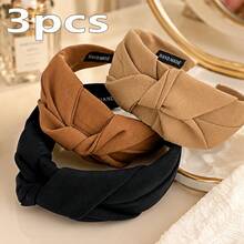 Women's Headbands Elegant Plain Hairbands Knot Wide Edge Hairbands Hairclip Headwear Multi Functional Outing - Multicolor - View 7