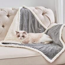 Pet Blanket, Waterproof Washable Chenille Lamb Fleece Blanket For Cats, Soft Plush Double-Sided Reversible Protective Pad, Suitable For Bed/Sofa/Car/Couch - 71*100cm - View 10