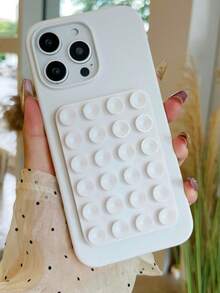 1pc Silicone Suction Cup Phone Back Sticker Multi-Function Portable Square Foldable Stand Bracket (Phone Case Not Included) - Multicolor - View 13