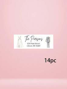 14/30/56pcs Custom Wedding Couple Envelope Sealing Stickers, Romantic Wedding Invitation Envelope Decor, Bridal Shower Favor Gift Bag Sticker - Multicolor - View 24