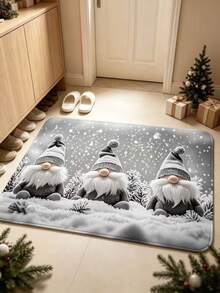 1pc Elegant Tone White Beard Gnome Doormat, Plush Rug, Welcome Mat, Carpet, Floor Mat, Outdoor Doormat, Kitchen Rug, Home Decor, Front Door Mat, Area Rug, Outdoor Mat, Home Decor, Area Carpet, Garden Rug, Washable Carpet - Multicolor - View 4