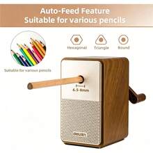 DELI Adjustable Pencil Sharpener With Long Lasting Blade Hand Crank Table Sharpeners Machine Stationery - Pencil Sharpener - View 3