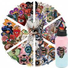 50pcs Pupil Hallucination Art PET Dual Transparency Graffiti Stickers DIY Decorative Cup Journal Phone Case Computer Desk Helmet Guitar ,Creativity Gift Decals - 1 Set/50 PCS - View 4