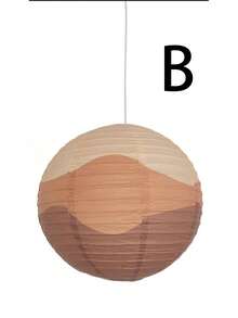 1pc Chinese Paper Lantern For Hanging, Brown And Green Round Paper Lantern, 16 Inch, Suitable For Wedding Party Decoration, Christmas, Halloween And Other Holiday Decorations Colorful Hanging Lantern - A - View 12