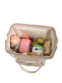 1 buah Tas Popok Ransel – Tas Jinjing Perjalanan Bayi Esensial – Tas Popok Multifungsi Tahan Air, Tas Bayi Esensial untuk Perjalanan, Tas Popok Kapasitas Besar, Kantung Popok, Tali Stroller, – Tas Popok Ransel Kantung Popok Kapasitas Besar Unisex - Khaki - View 7