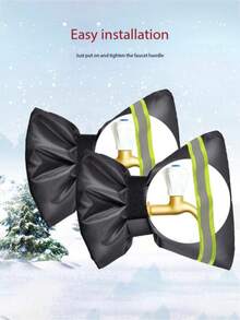 1pc Winter Faucet Anti-Freeze Cover, Outdoor Water Tap Protector, Anti-Freezing Anti-Icing Anti-Cracking, Fluorescent Design Easy To Find At Night - Multiple Styles - View 8