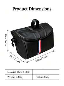 1pc Multi-Functional Large Capacity Baby Stroller Hanging Storage Basket, Mom Storage Bag, Portable And Durable, Suitable For Crib, Bed And Travel - Black - View 4