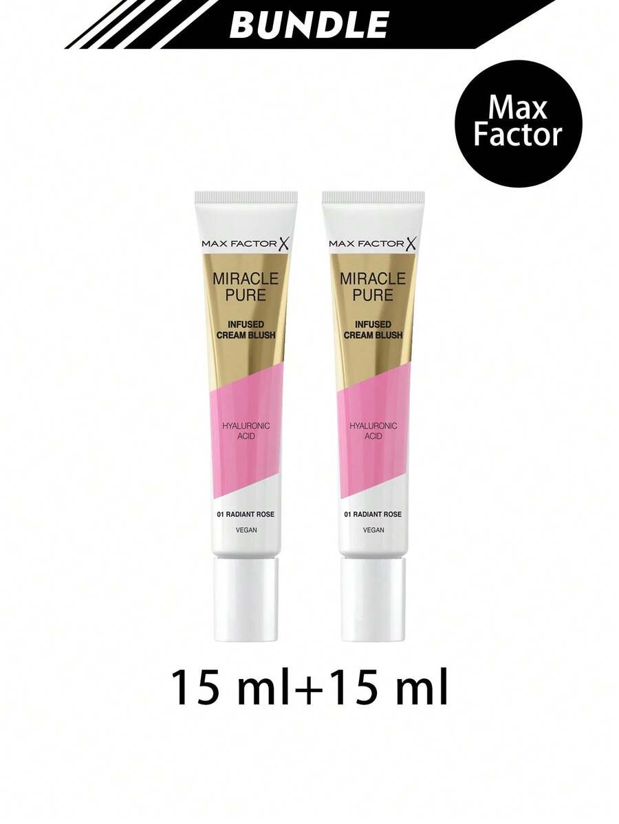 Max Factor [Bundle] Miracle Pure Cream Blush 01 Radiant Rose 15 Ml X 2 - 01 Radiant Rose - View 1