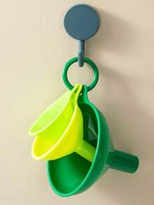 3pcs Random Color Creative Funnel Set, Kitchen Plastic Large Mouth Small And Large Oil Funnel/Wine Funnel Dispensing Tool - View 9