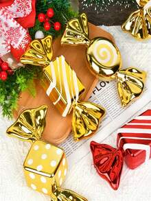 Christmas Colorful Candy Ornaments, 4pcs Set Of Faux Candy Decorations For Christmas Tree - Multicolor - View 1