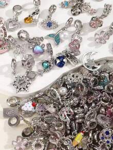Random Charms Various Themes Beads Pendant For DIY Bracelet Rhinestone Design - Animals/Plants/Flowers/Pets/Sports/Cartoon/Ocean/Family/Stars/Sun - Multicolor - View 2