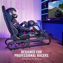 Racing Wheel Stand For Logitech G923/G920/G29, Heavy Duty Steel Driving Simulator Cockpit-Thrustmaster T248P, Steering Wheel Bracket Height & Foot Pedal Angle Adjustable,Max Load 330 LBS Compact - G923/G920/G29,  T248P - View 6