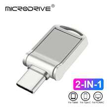 Microdrive 2‑In‑1 USB‑C USB2.0 Flash Drive, 360° Rotatable Metal Mini U Disk, Plug & Play Memory Stick For Type‑C Phone Laptop PC - View 2