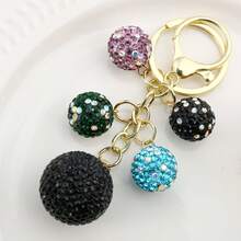 Hot Selling Small Ball Beaded Keychain, Christmas Car Key Chain Pendant, Gift Accessory, Couple Bag Charm - One Size - View 4