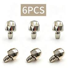 6 cái núm tròn gương bạc sang trọng, phong cách kem, núm đơn lỗ đơn giản cho tủ và ngăn kéo - lỗ đơn - Xem 4