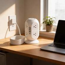Parolera 3m Power Strip Extension Cord 8 Outlets USB White - US A Type Plug(110-127V) - View 4