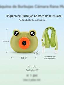 Máquina de Burbujas Cámara Rana Musical Automática Verde Grupo Ricolandia - Verde - Ver 2