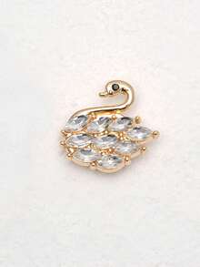 1/2/4pcs 29mm Swan Rhinestone Button Set, Women's Crystal Button Set, Detachable Clip-On Button Set, Crystal Decorative Buttons For Clothing, With Pliers For Pressing, Suitable For Dresses, Suits, Formal Shirts And Other Accessories - Multicolor - View 12